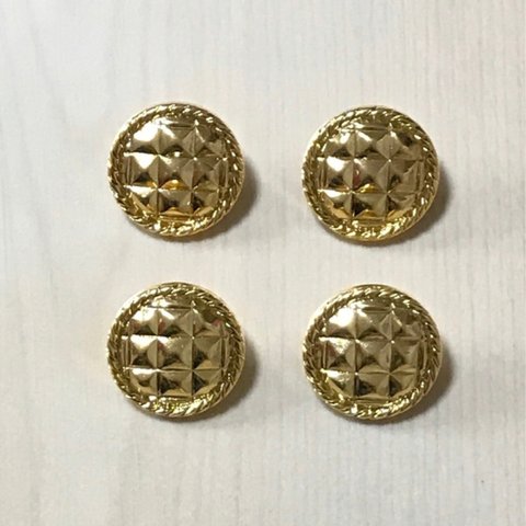 ●18㎜● GOLD ROUND BUTTON CABOCHONS PARTS