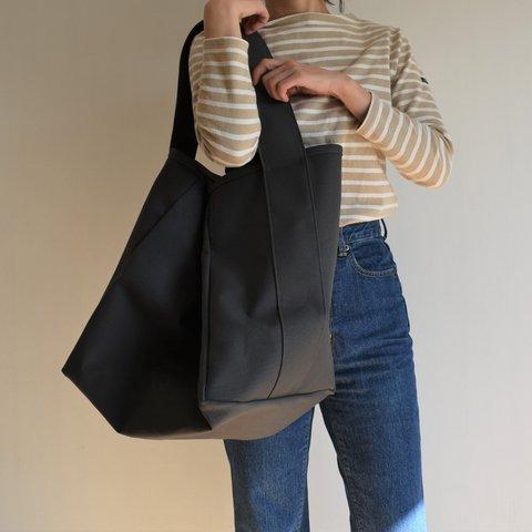 SHOPPING TOTE BAG  (チャコール/グレー）