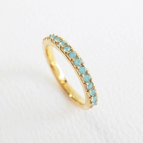 Gold×Pacific Opal～ハーフエタニティリング～