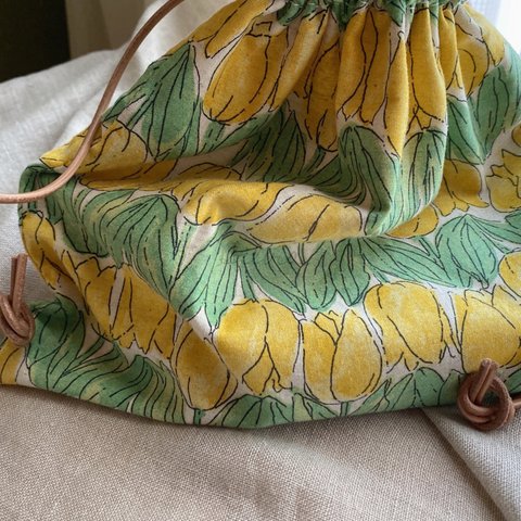 チューリップ巾着バッグ　Tulip bag ◆ sun