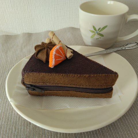 チョコレートケーキカットケーキ小物入れ