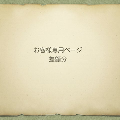 お客様専用追加料金ページ