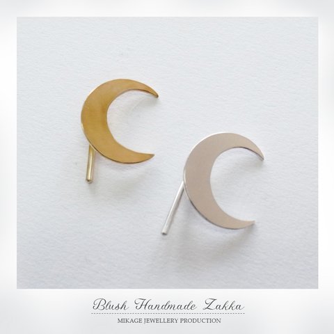 〚 moon 〛sv925 simple crescent moon hair cuff