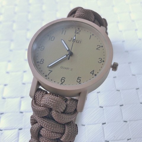 腕時計 レディース 上品 個性的 ベージュ文字盤 ベルト ラテカラー ブラウン パラウォッチ 