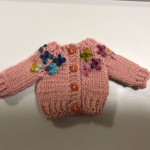 リカちゃんお花刺繍カーディガン