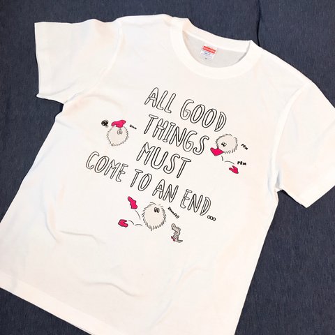 靴下が履けないもふもふのTシャツ(ホワイト)