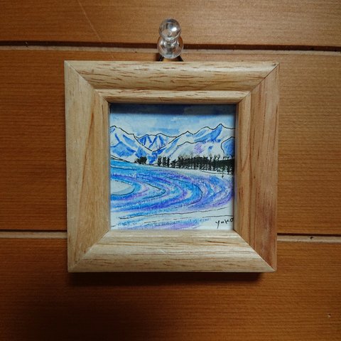 小さな絵/原画一点物「雪景色」