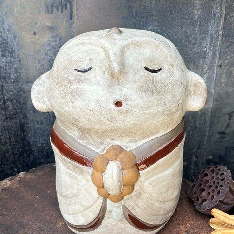 お地蔵さん（大）　Ｏ-128　陶製　/Jizo/地藏