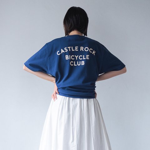 CBC LOGO Tee ブルー×クリーム バックプリント(半袖Tシャツ)