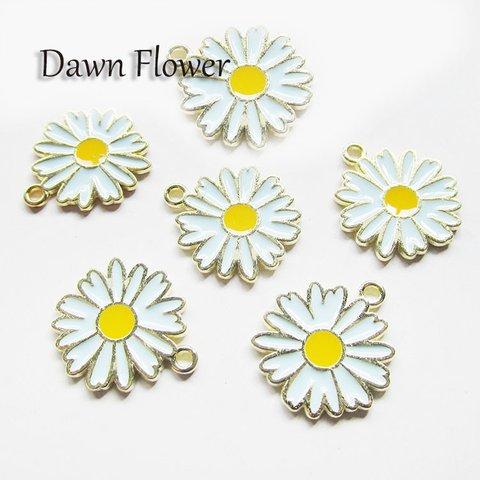 【D-0813】9pcs　花　18×16mm　ライトブルー　チャーム　ハンドメイドパーツ