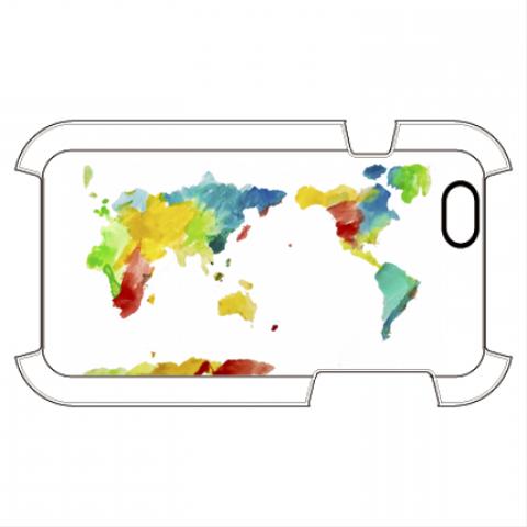 "和" Globe Smartphone case　虹色世界地図スマホケース