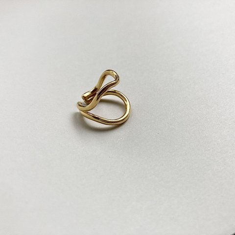 double wave earcuff（gold）