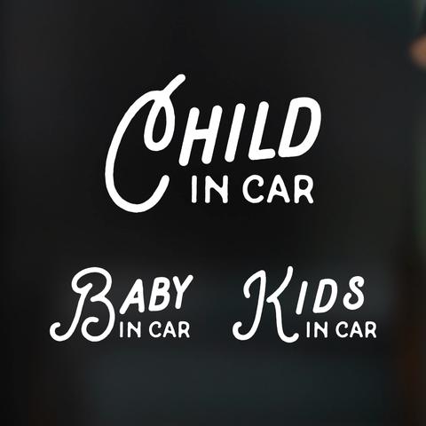  BABY / KIDS / CHILD  IN CAR カッティングステッカー │ 白・黒