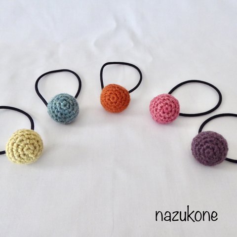 ポンポンヘアゴム(1玉)3個セット/ Pom Pom Hair Accessary