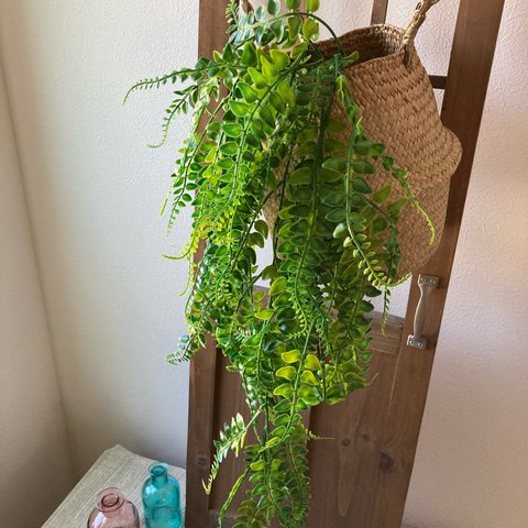 [送料込み] シダ フェイクグリーン　羊歯 人工観葉植物　ハンギンググリーン　枝　85cm