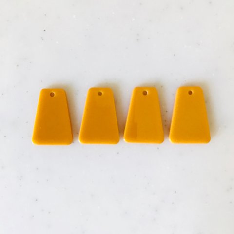 Orange Trapezoid Pendant Tops