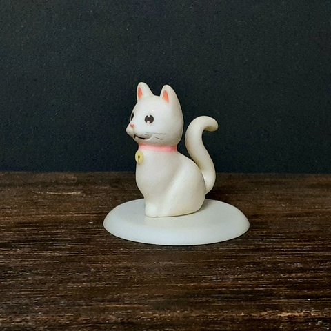 猫のフィギュア 白猫 江戸川しっぽ倶楽部 #1003