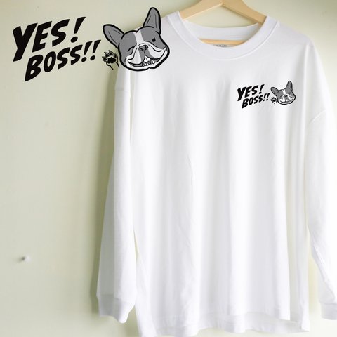 YES!BOSS　ロンT　ロゴT　お出かけ T　親子コーデ　