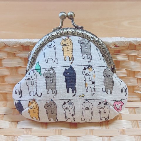 👛洗濯 ネコ🐱小銭入れ がま口👛