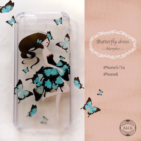 【iPhone X/8/7/6/6s】Butterfly dress ---morpho---