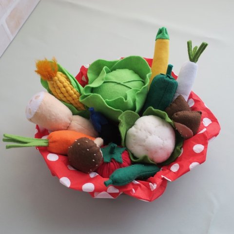 フェルトおもちゃ　北海道のフレッシュ野菜セットB