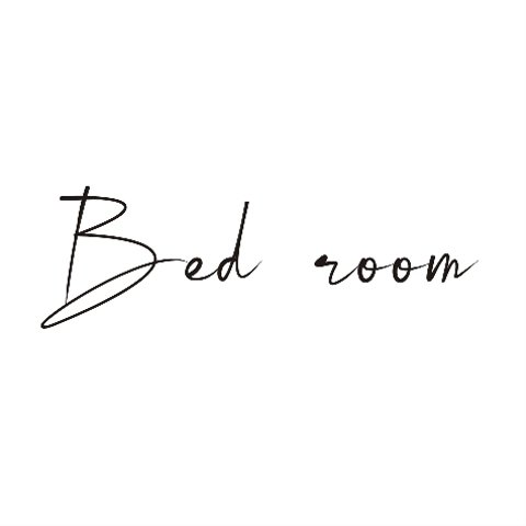 Bed room①　ベッドルーム　ドアステッカー　ドアサイン　ドアシール　模様替え　新築　インテリア　