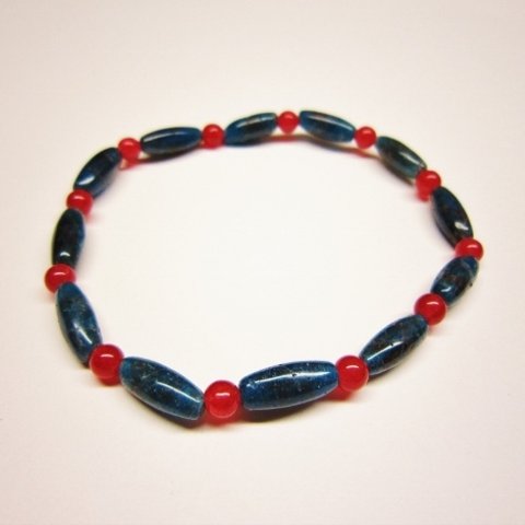 Blue　&　Red　Simple　ブレスレット