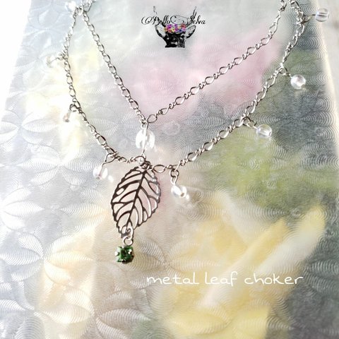 metal leaf choker /チョーカー風ネックレス