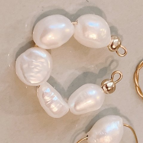 New!💎バロックパールイヤーカフ