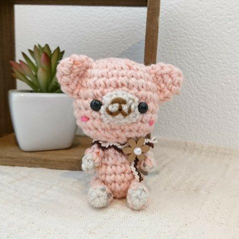 ［sold out］小さなピンククマのあみぐるみ