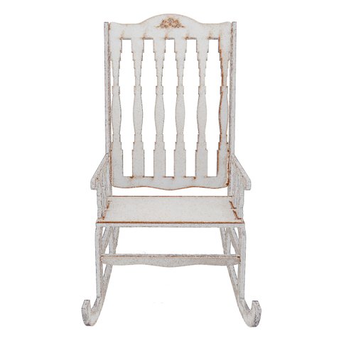ロッキングチェア rocking chair ホワイト色 1/6 ドールハウス ミニチュア ハンドメイド ブライス ネオブライス リカちゃん アンティーク 木製 家具 ドール 人形