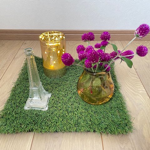 リアル人工芝 芝生マット グリーン ディスプレイ・フラワーポット・観葉植物鉢マット ３０Ｘ３０ｃｍ