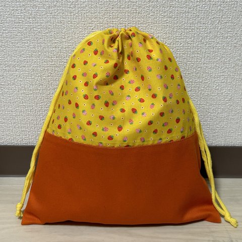 お着替え袋♡いちご♡32×28cm♡巾着袋