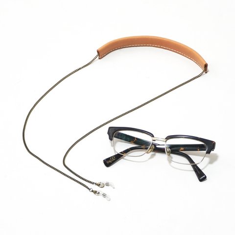 チェーンレザーグラスコード "エイジング" 眼鏡コード 眼鏡ホルダー グラスホルダー メガネコード メガネチェーン 