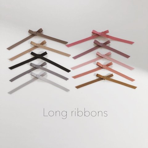 new♡ long ribbons clip & hairgom