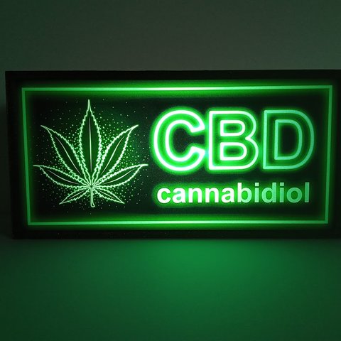 CBD カンナビジオール 医療 大麻 オイル サイン 看板 置物 雑貨 LED2wayライトBOX