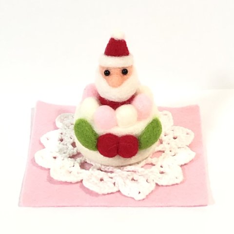 羊毛ミニクリスマスケーキ🎄