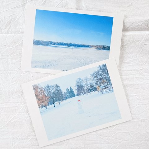 雪の世界　自然を感じるポストカード