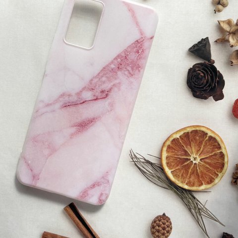 Xperia AQUOS Galaxy iPhone 対応 Pink marble m-572
