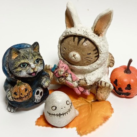 うさ猫とハロウィン猫