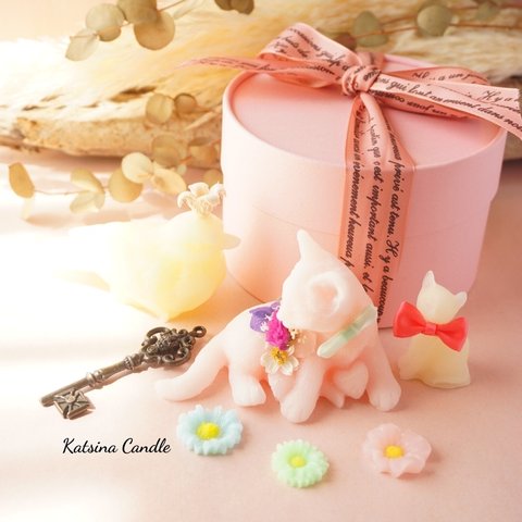 【ｷﾞﾌﾄBOX】Love&Peace Box  ～子猫とお花のサシェ＆幸せを運ぶ小鳥～
