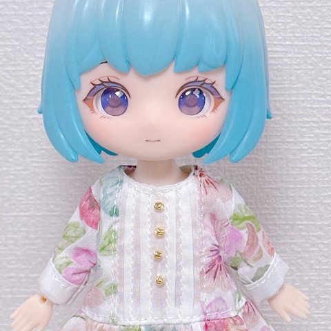 リロロ 1/12サイズ シンクオブミーのピンタックワンピース ハンドメイド リバティ生地 ドール服 お洋服