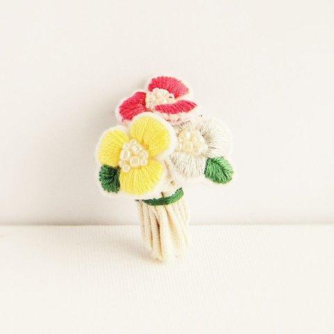 【受注生産】flower bouquet brooch  001