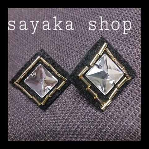 jewelry ビーズ フェルト ピアス