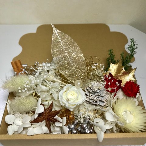 クリスマス限定BOX ハーバリウム花材no.6