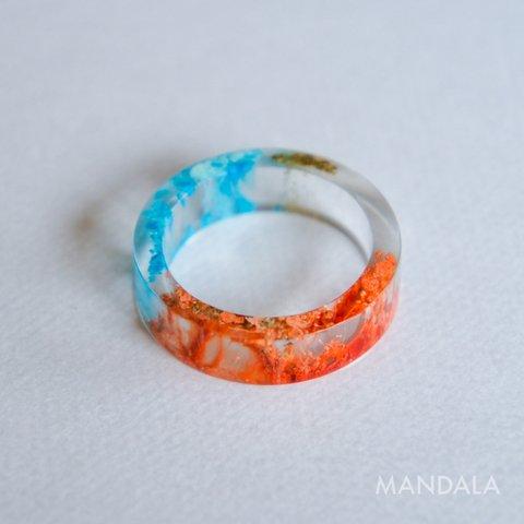 【約14号】マーメイド ブルー & オレンジ リング