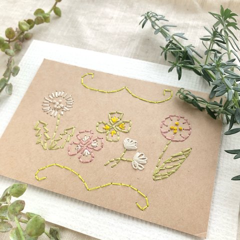 再販！【動画解説つき】紙刺繍キット　garden【おうち時間に】手作りキット