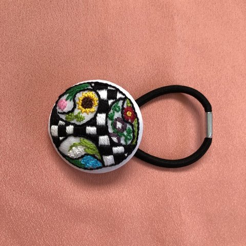 【受注製作】和柄刺繍ヘアゴム