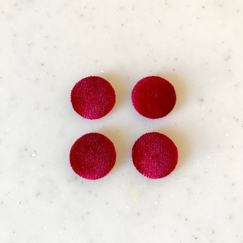 Red Velour 16mm Cabochons