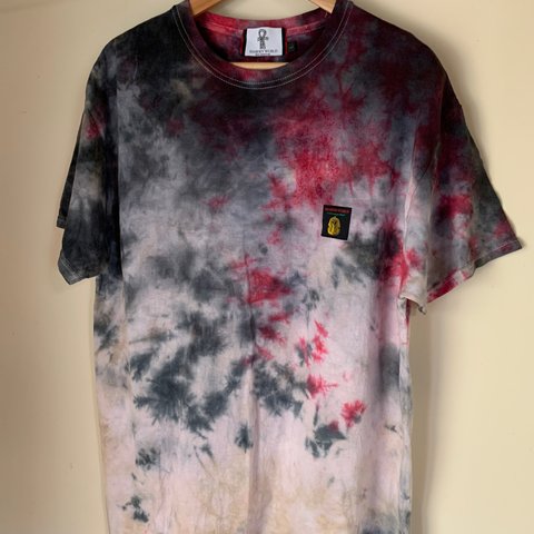 SHAREMYWORLD シェアマイワールド TIEDYE TEE タイダイ 手染め 半袖 tシャツ 【beige mix ベージュ L-1サイズ】